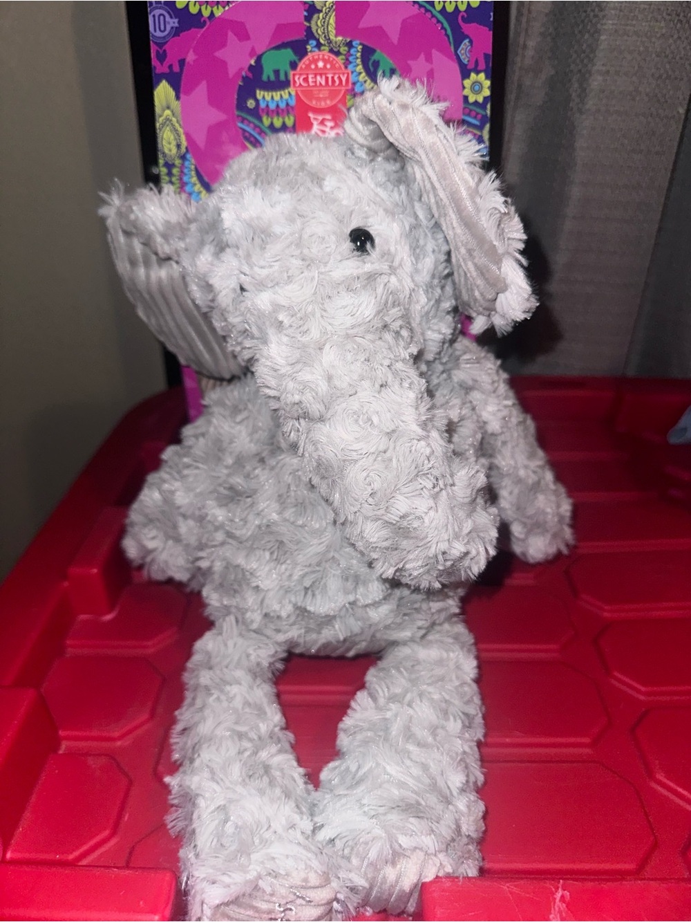 Scentsy Soft Gray Plush Elephant Toy